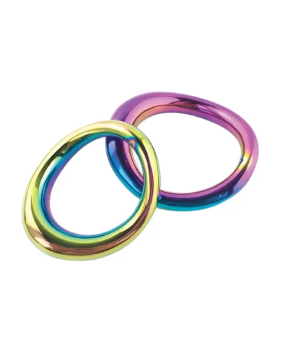 plesur 1-3-4 metal cock ring rainbow penis rings