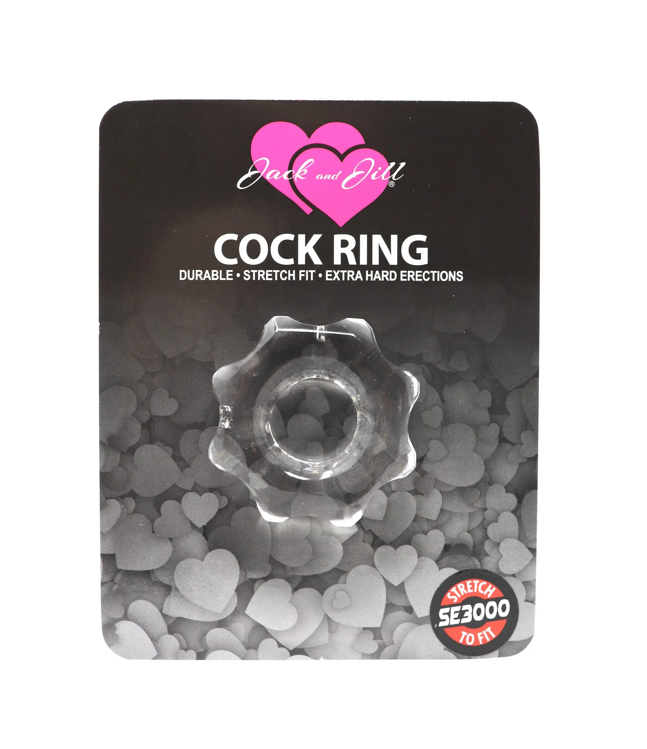 Jack & Jill Adult Gear Clear Cock Ring