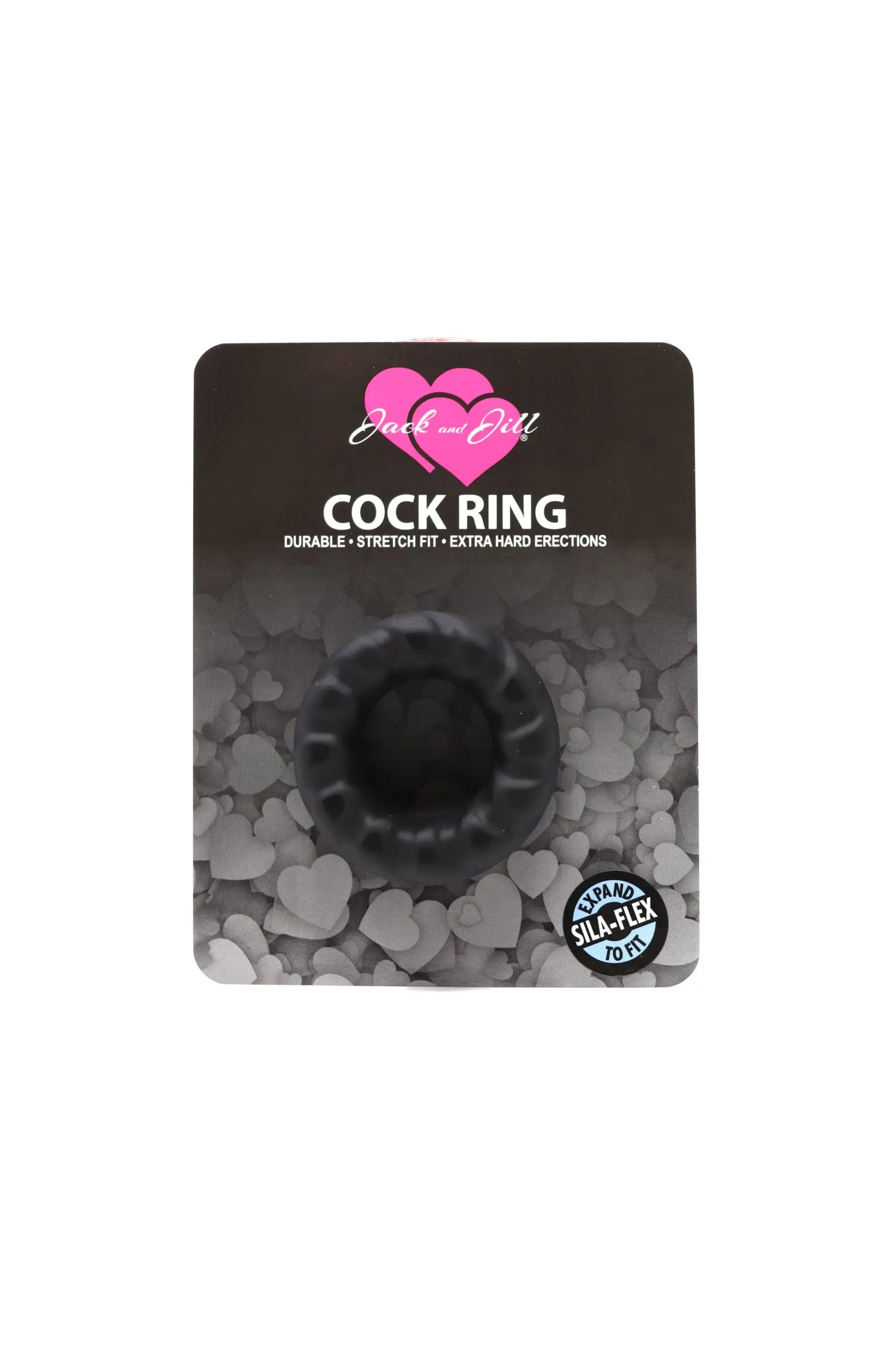 Jack and Jill Cock Ring Silicone Fat Tire Black cock ring