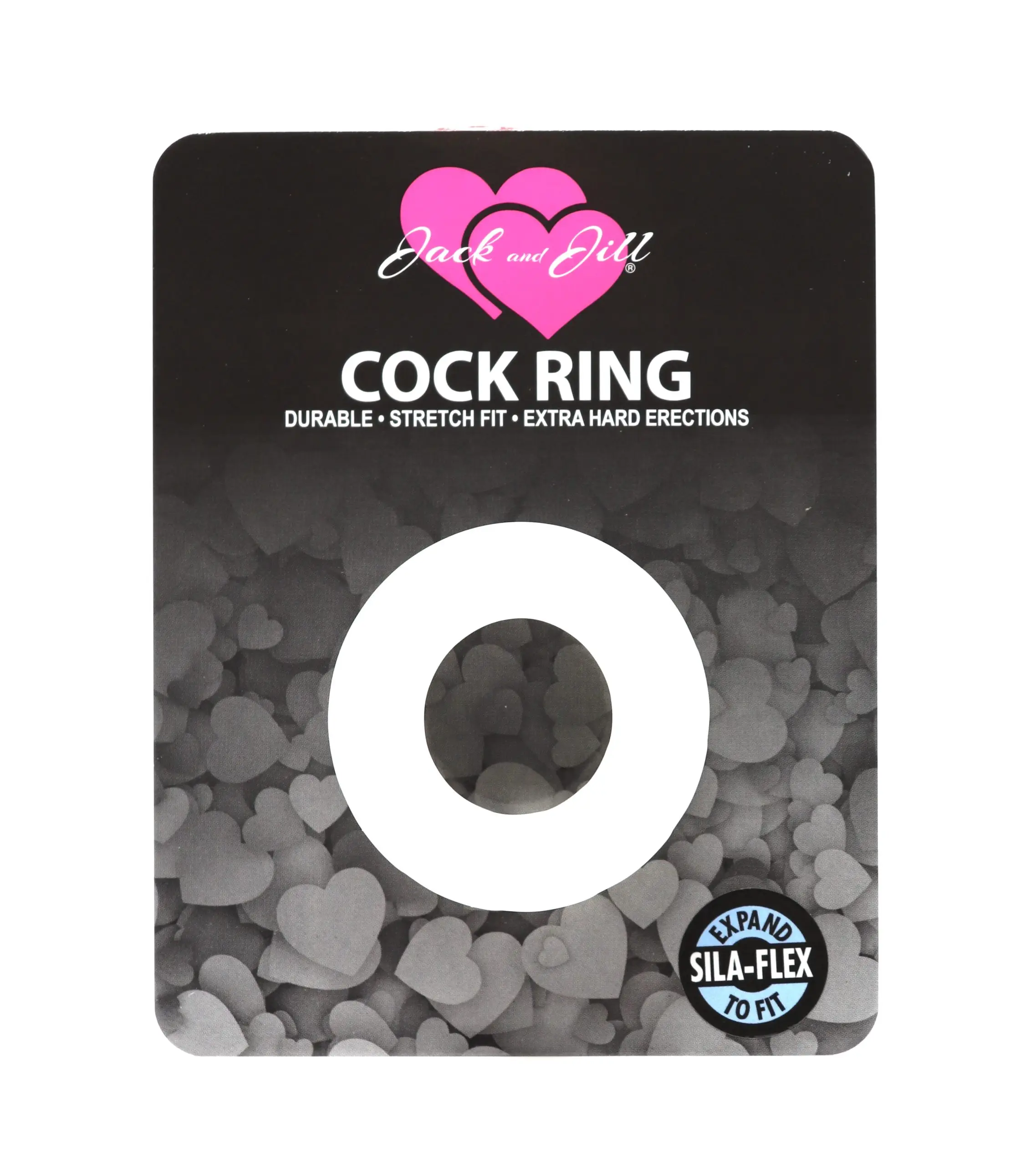 Jack and Jill Silicone Fat Tire Translucent cock ring