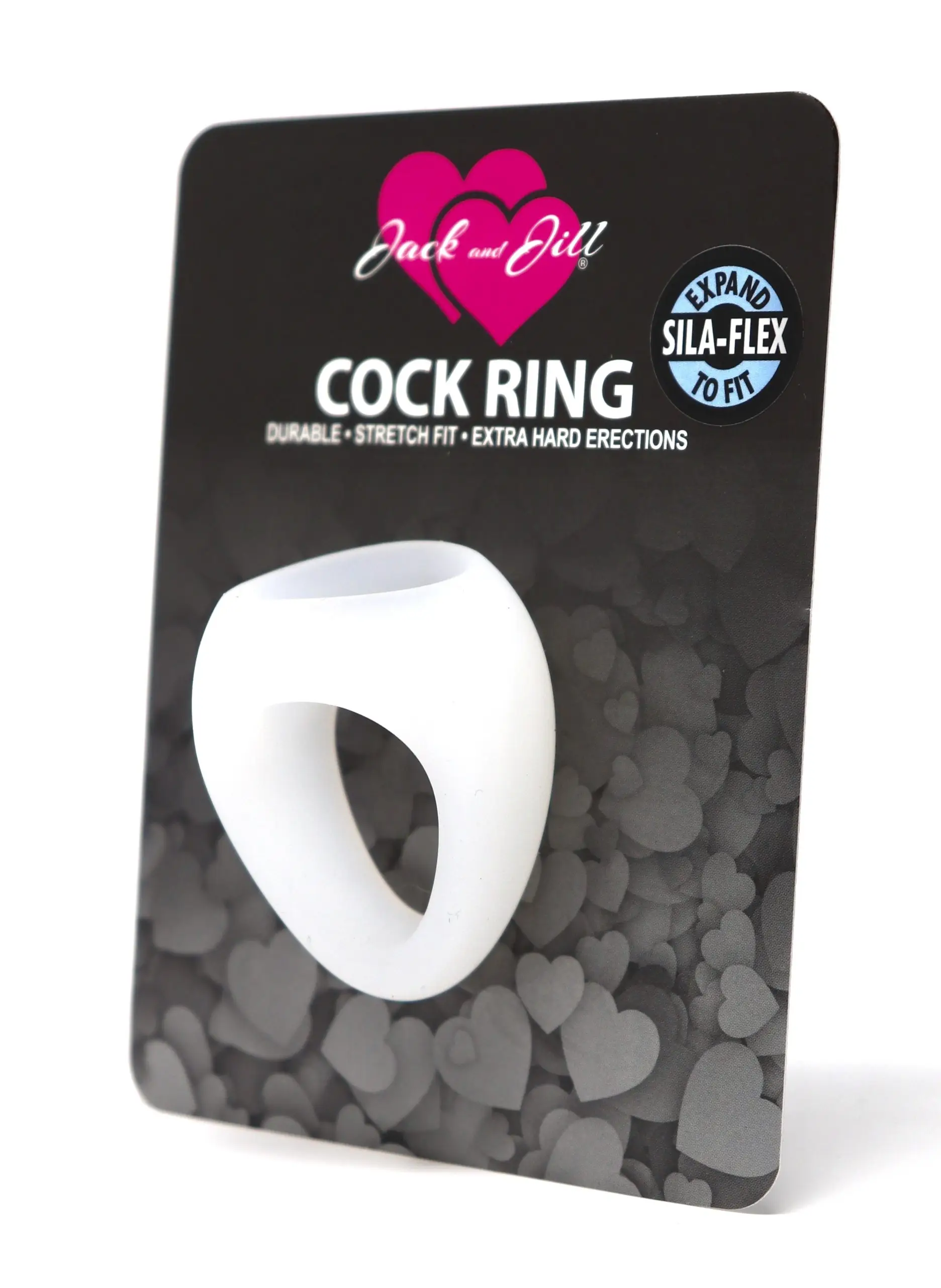 Jack and Jill Silicone Stretcher Translucent cock ring