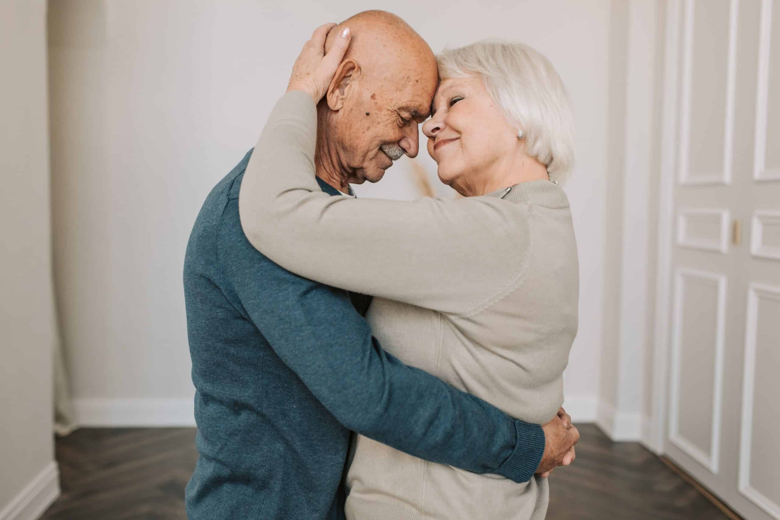 Older Couples Hugging Each Other