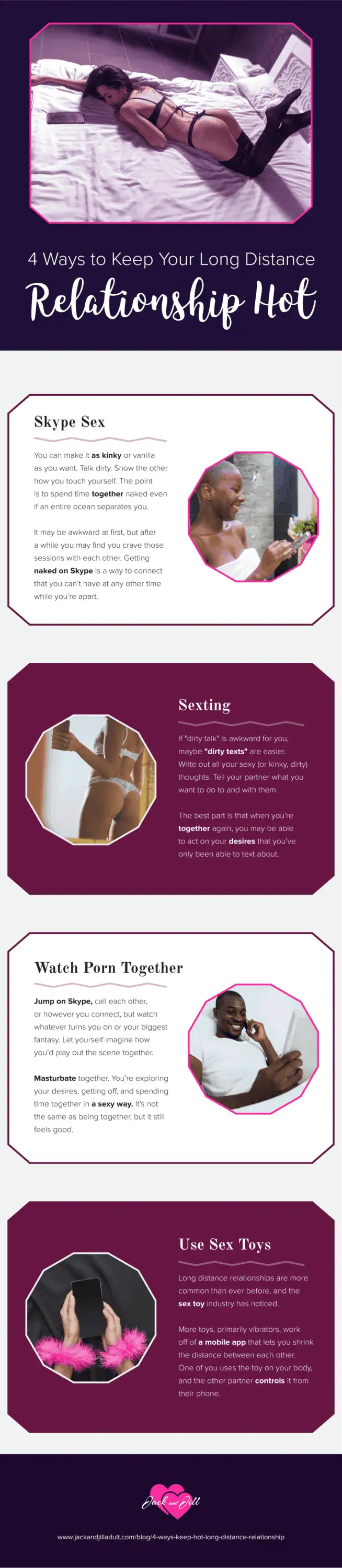 Infographic for 4 Ways to Keep It Hot in a Long Distance Relationship