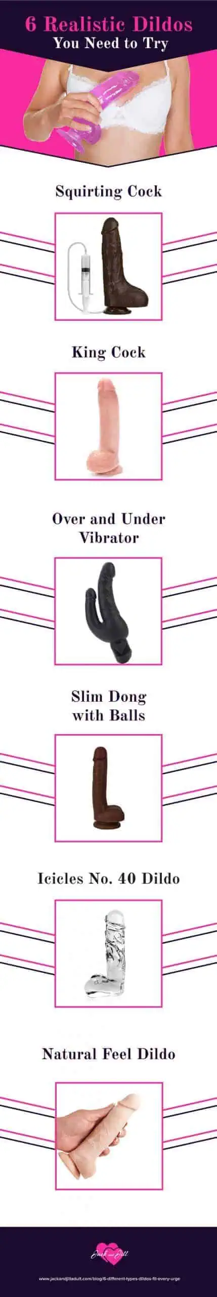 Infographic for 6 Realistic Dildos You Need to Try