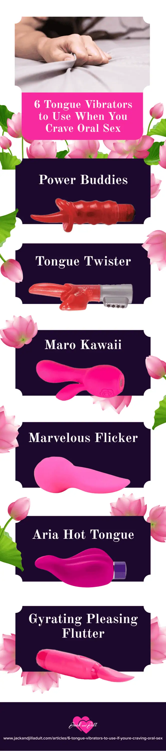 Infographic for 6 Tongue Vibrators to Use if You’re Craving Oral Sex