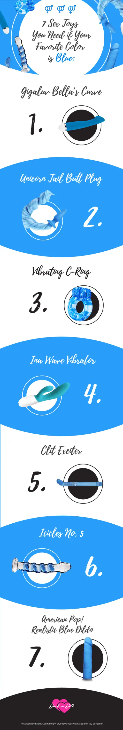 Infographic for 7 Blue Toys You’ll Want to Add to Your Sex Toy Collection