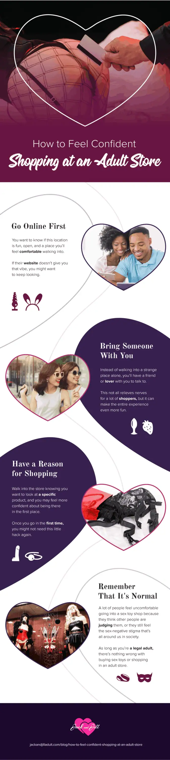 Infographic for How to Feel Confident Shopping at an Adult Store