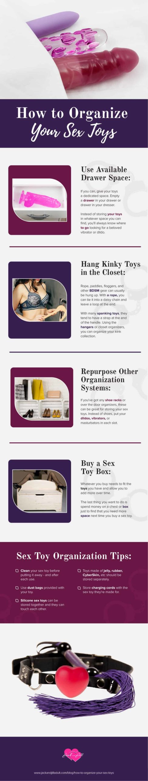 Infographic for How to Organize Your Sex Toys
