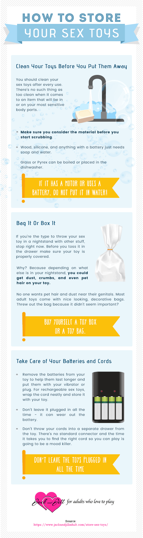 Infographic for How to Store Your Sex Toys