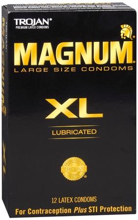 Trojan Magnum XL Lubricated Condom Box of 12