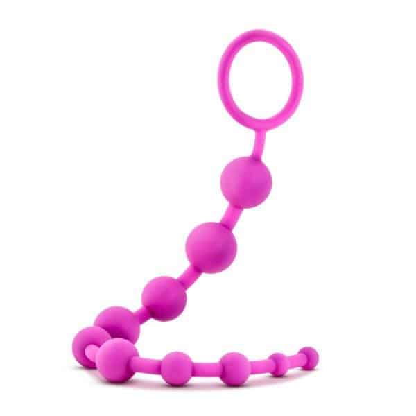 Blush Luxe Silicone Beads 10 Pink Beginners Anal Beads