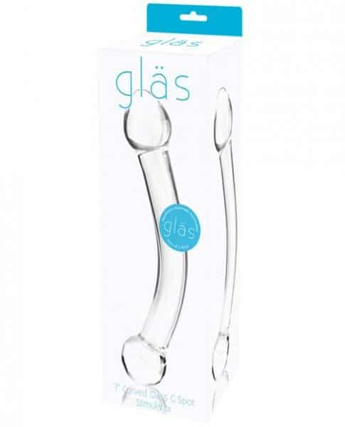 Glas 7" Curved Glass G Spot Stimulator Clear