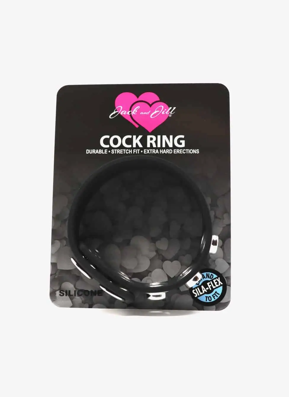 Jack and Jill Cock Ring The Silicone 5 Snap (adjustable) Black