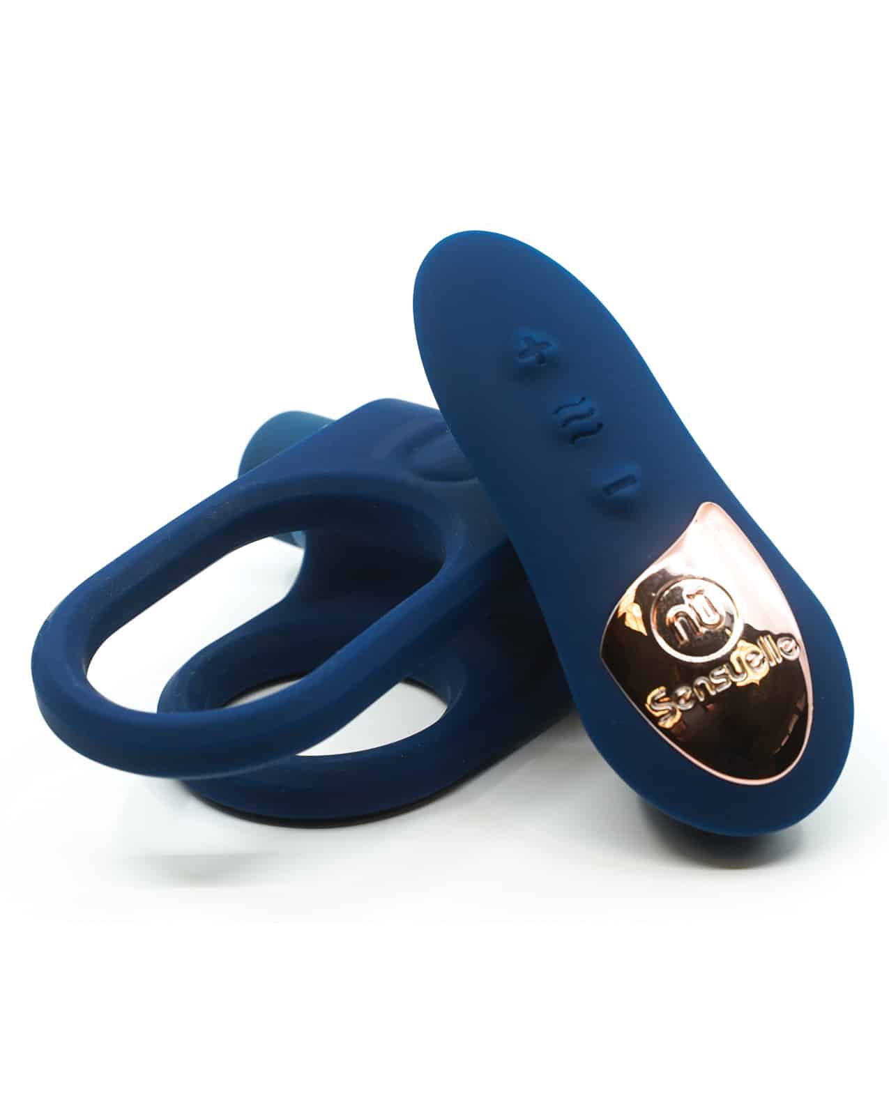 Sensuelle Silicone Remote Control XLR8 Turbo Boost Bullet Ring Navy