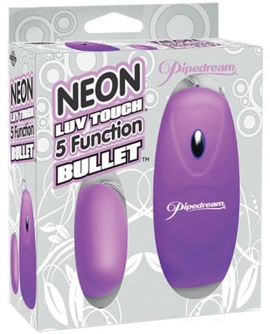 Neon Luv Touch Bullet 5 Function Purple Vibrator