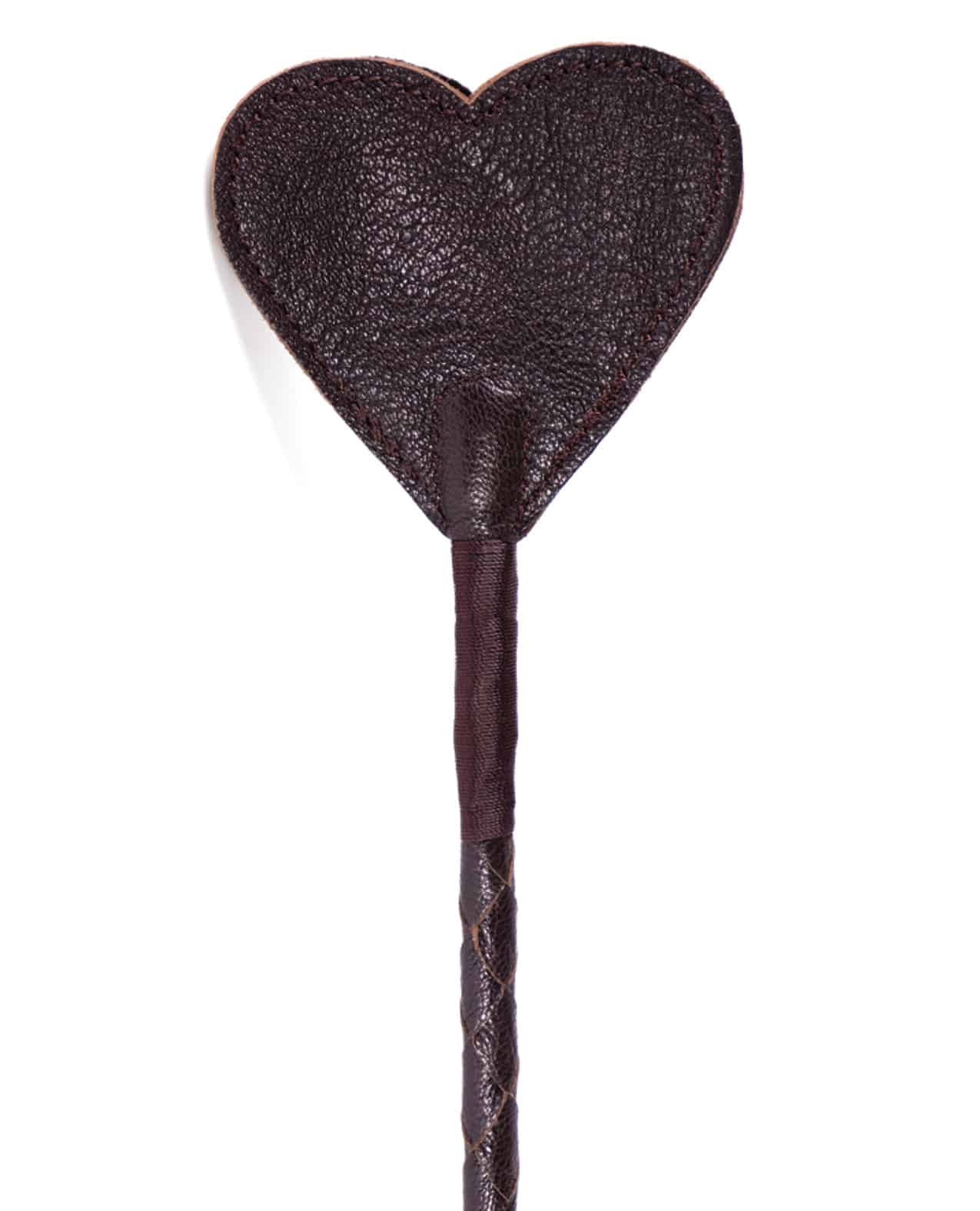 Spartacus Heart Crop Brown Leather Sex Toy