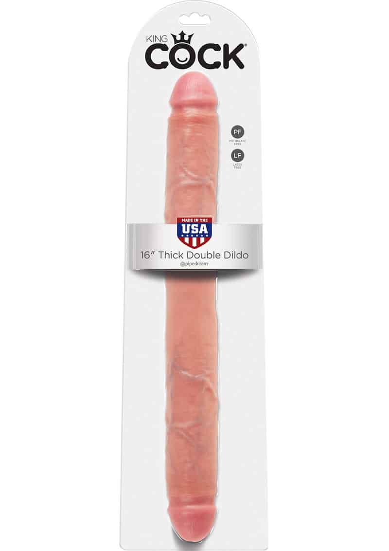 King Cock Thick Double Dildo Flesh 16 Inch