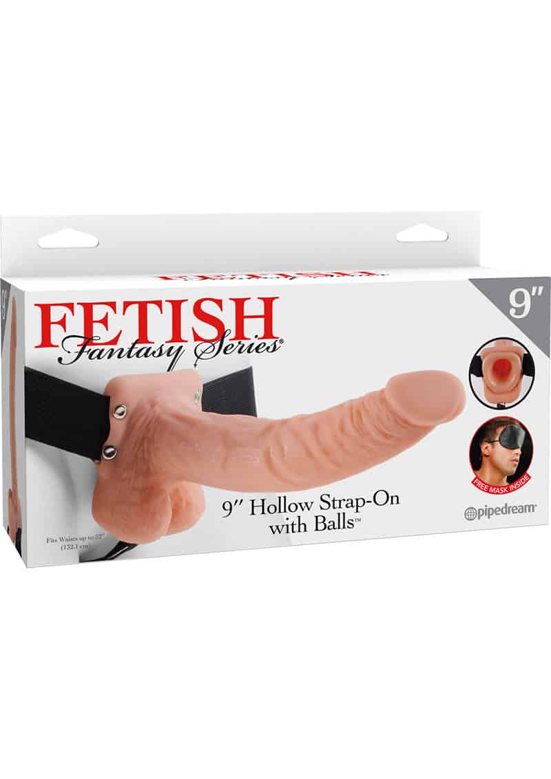 Fetish Fantasy Series Hollow Strap On With Balls Flesh 9 Inch