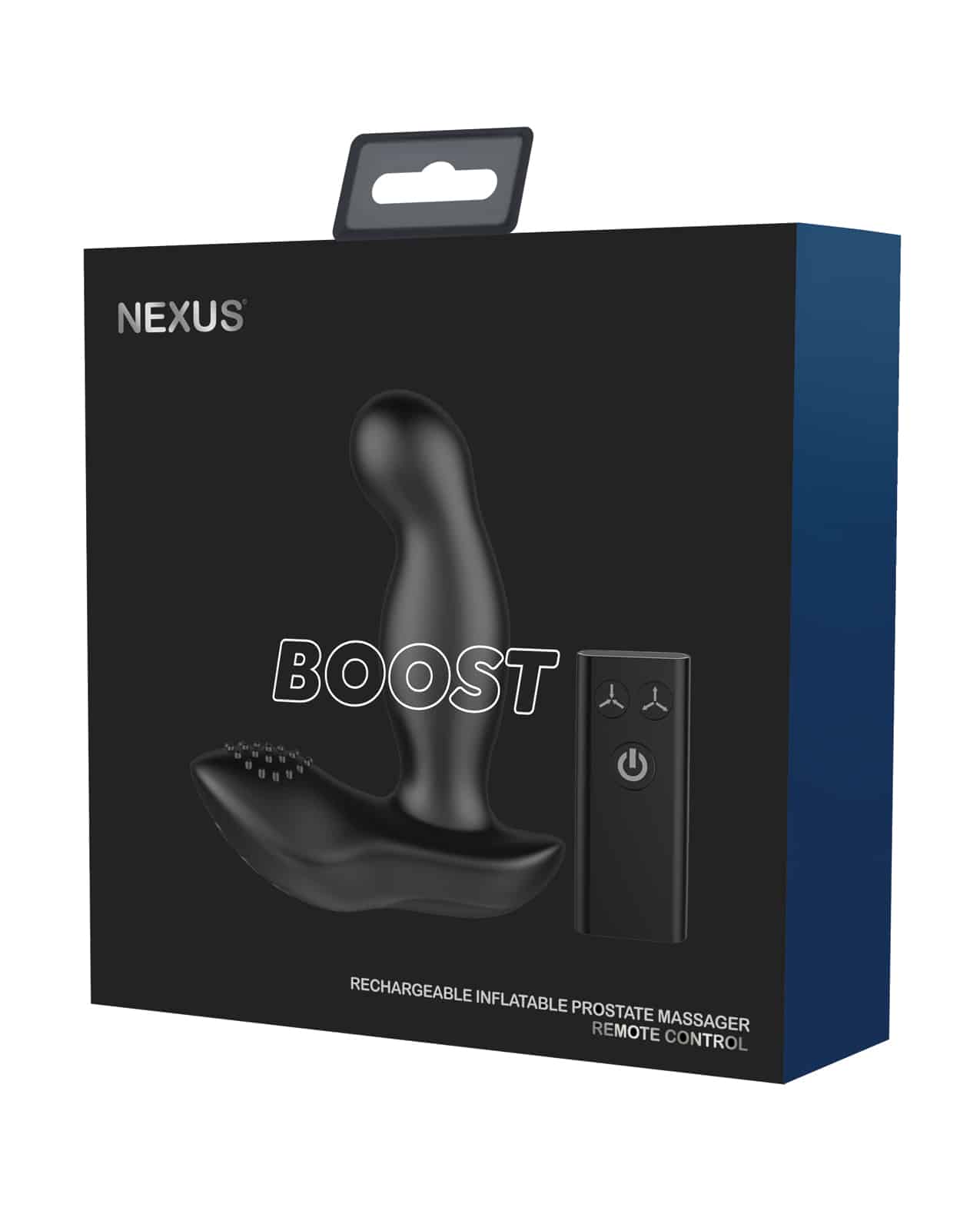 Nexus Boost Prostate Massager with Inflatable Tip Black