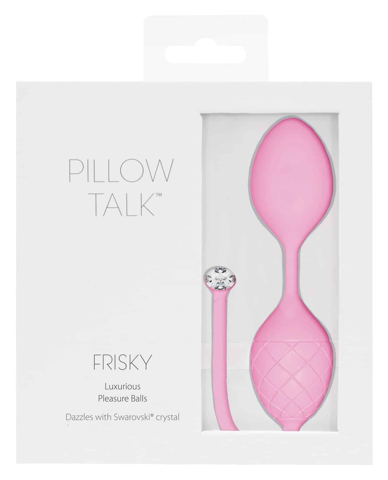 Pink Pillow Talk Frisky Pleasure Balls Dazzles with Swarovski Crystal