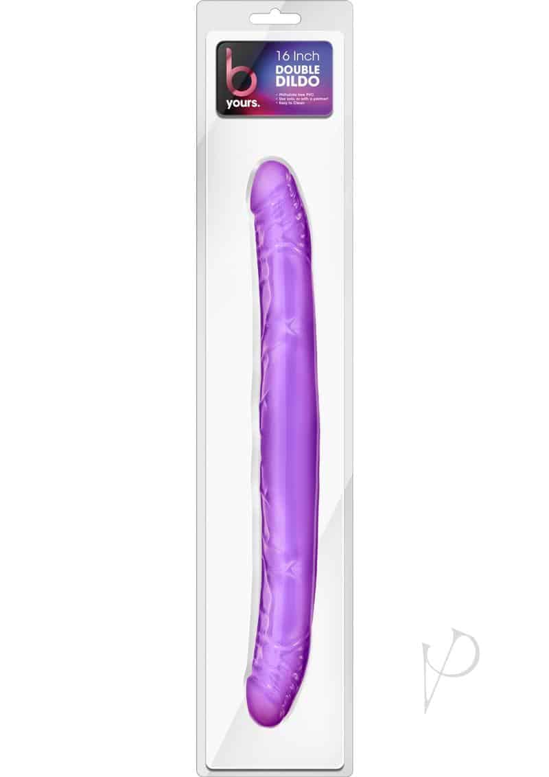 B Yours Double Dildo Jelly Purple 16 Inch