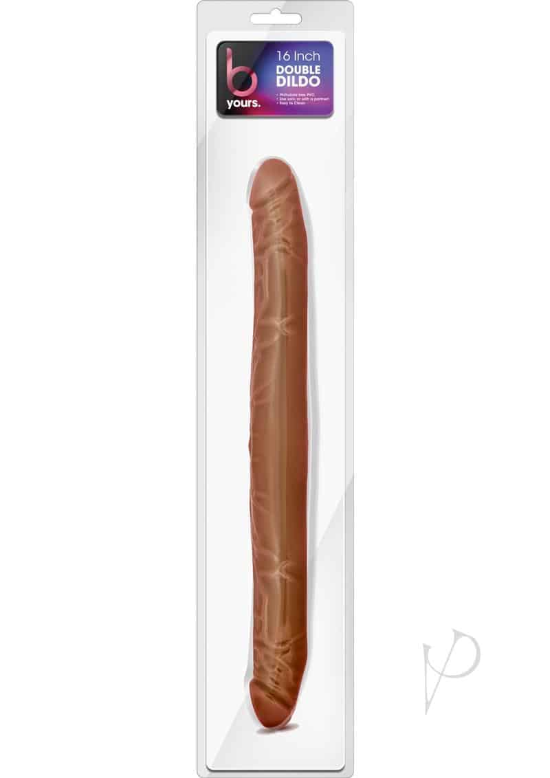 B Yours Double Dildo Latin Brown 16 Inch