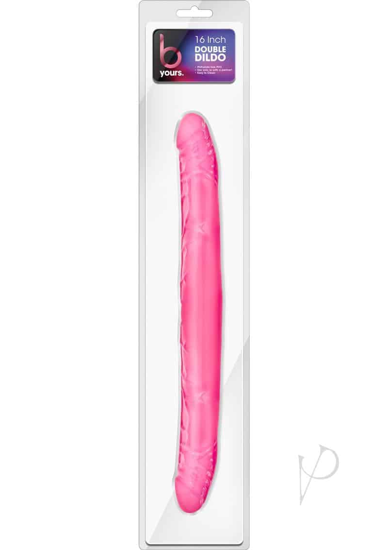 B Yours Double Dildo Jelly Pink 16 Inch