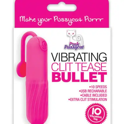 Pink Pussycat Vibrating Clit Tease Bullet