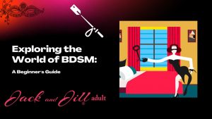 Woman in bedroom with whip in hand exploring BDSM