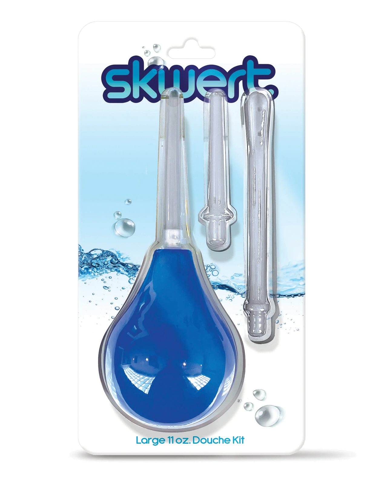 Enema Bulb with 3 Wands attachments in blue