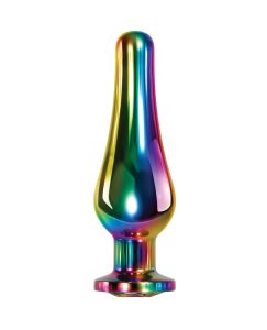 Rainbow metal butt plug