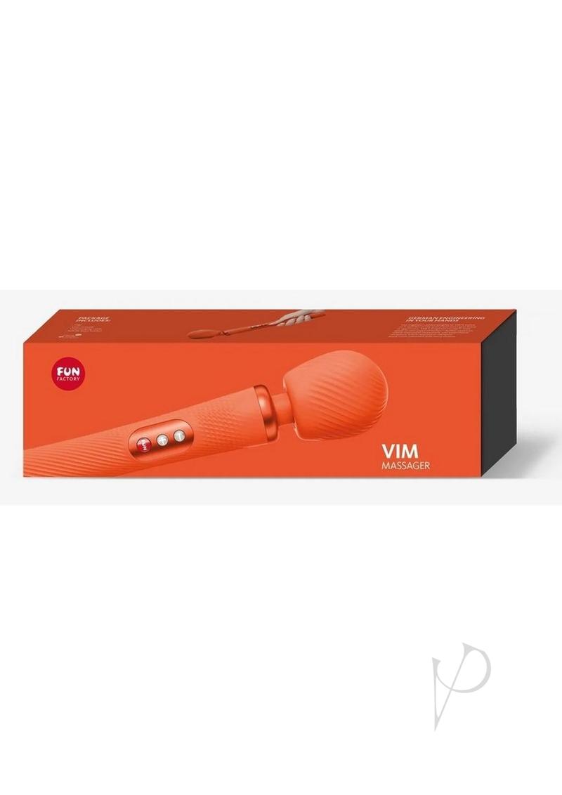 VIM Body Massager in orange in an orange box