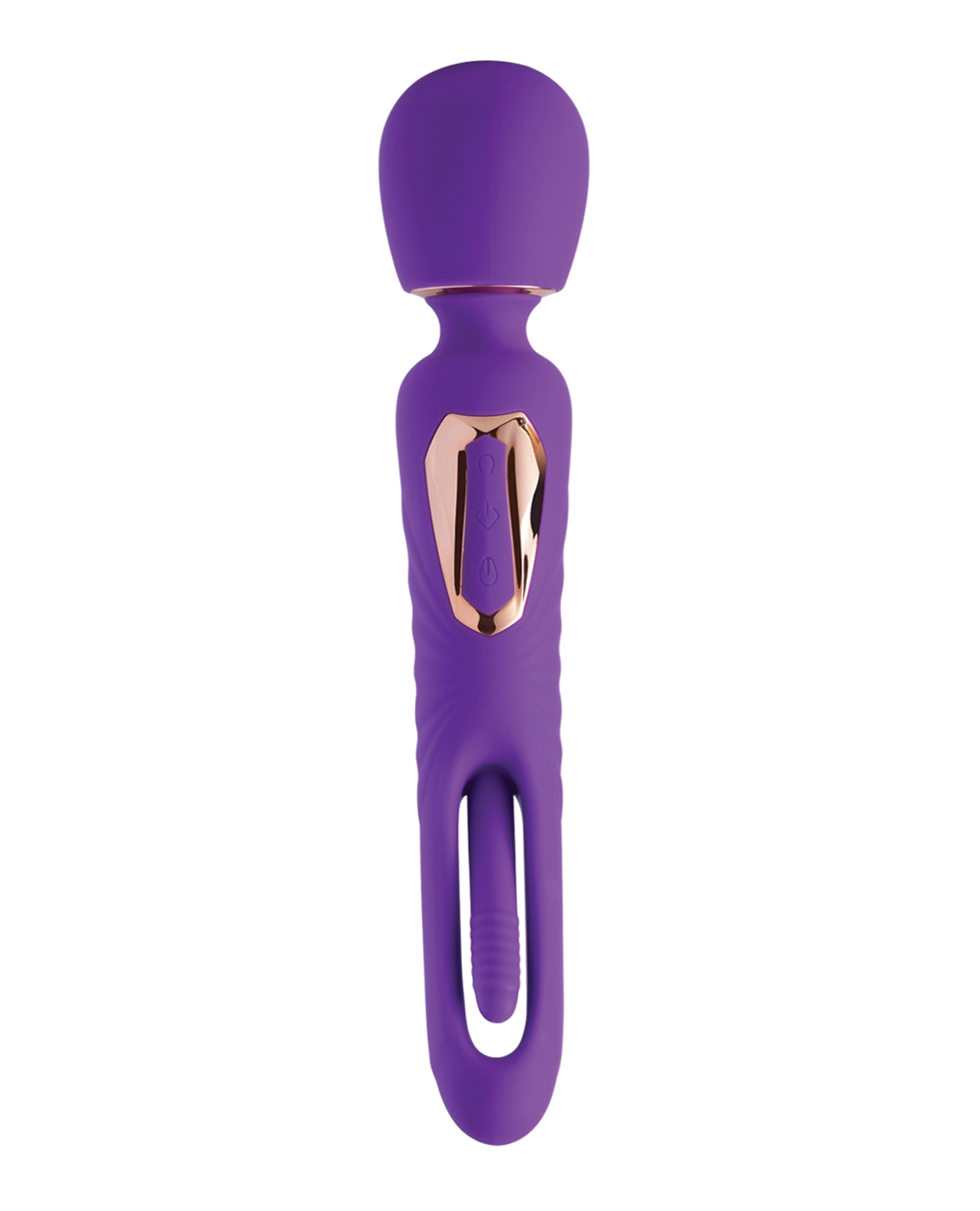 Di-Orgasm Vibrating Massage Wand & G-Spot Tapping Stimulator in Purple