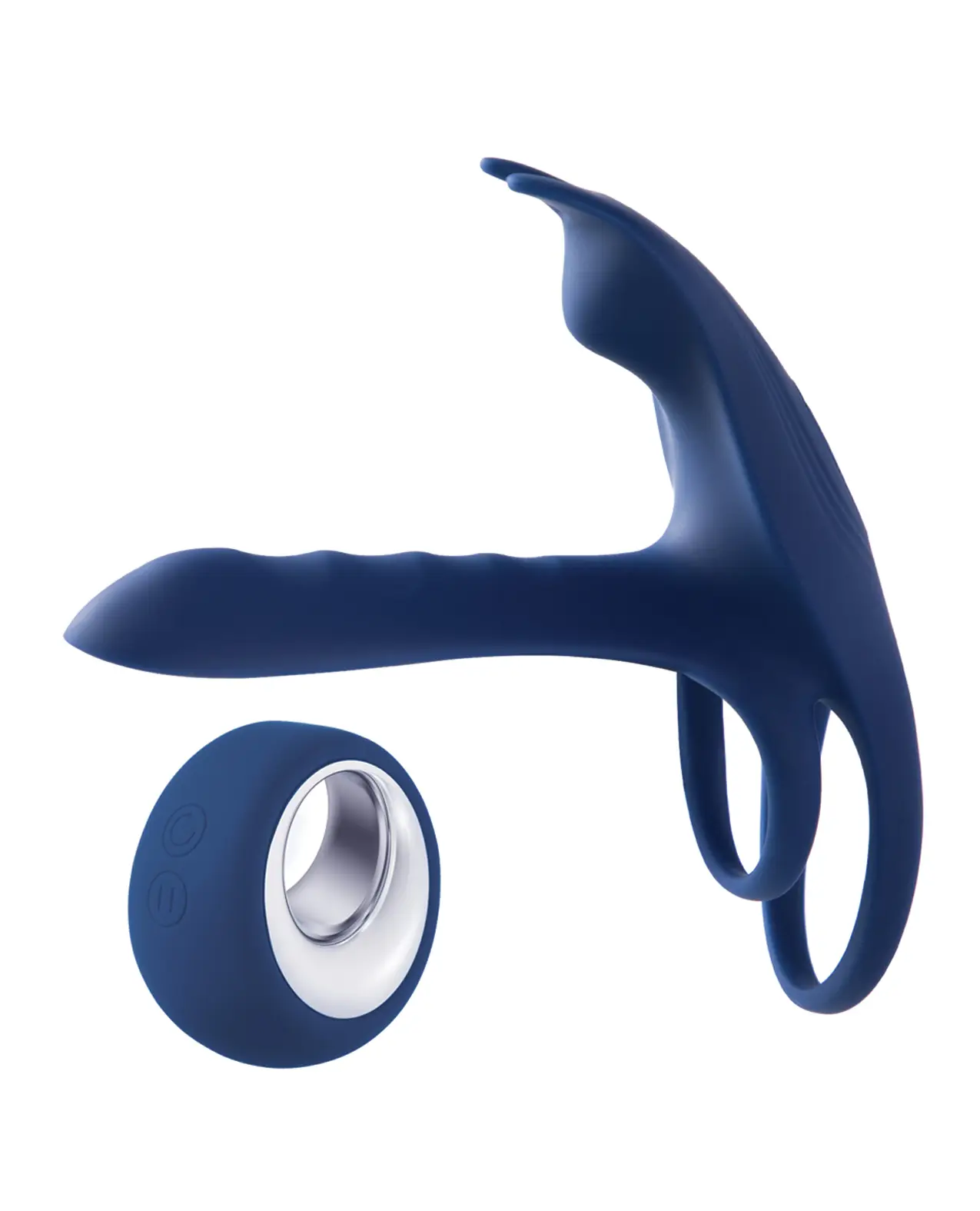 Black Fox Vibrating Girth Enhancer Penis Sleeve in blue
