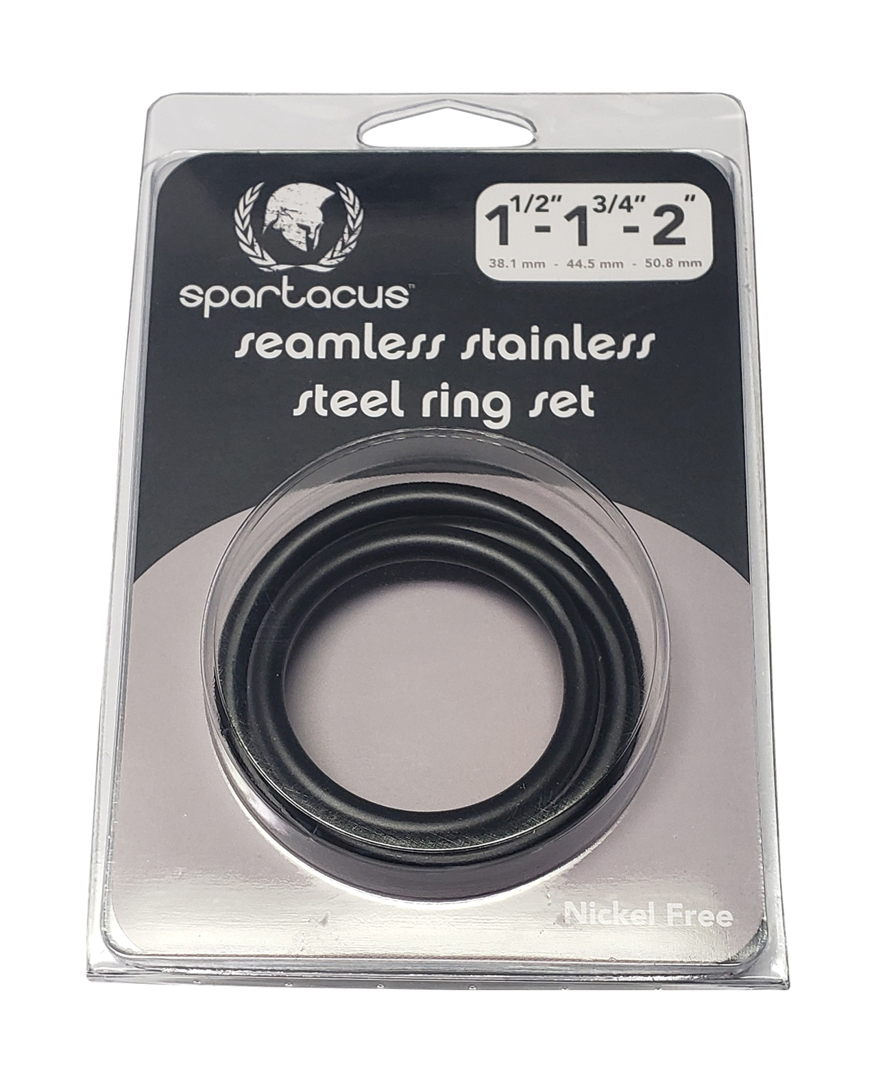 Stainless Steel C-Ring - Pack of 3 in Black