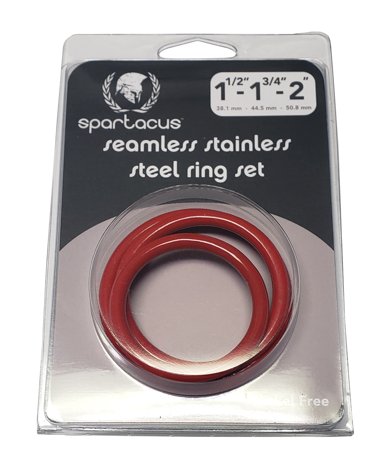 Stainless Steel C-Ring - Pack of 3 in Red