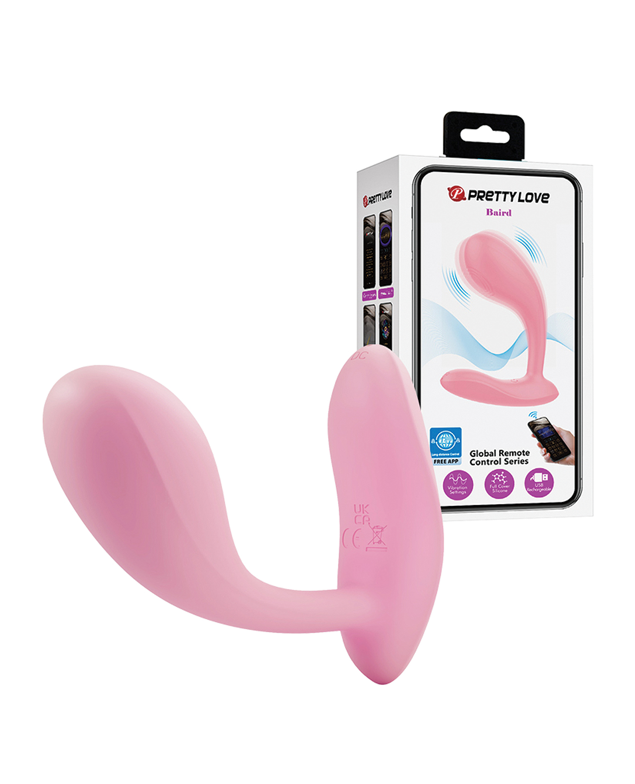 Pretty Love Baird is an App-Enabled Vibrating Butt Plug in Hot Pink