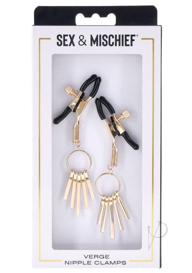 Sex & Mischief Verge Nipple Clamps Gold/Black
