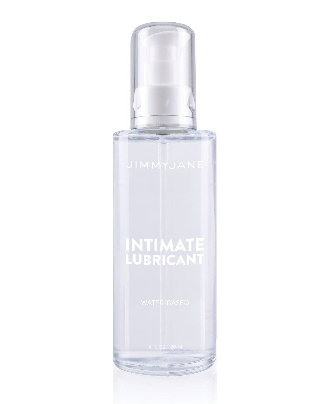 JimmyJane water based Intimate Lubricant 4 oz in a clear bottle