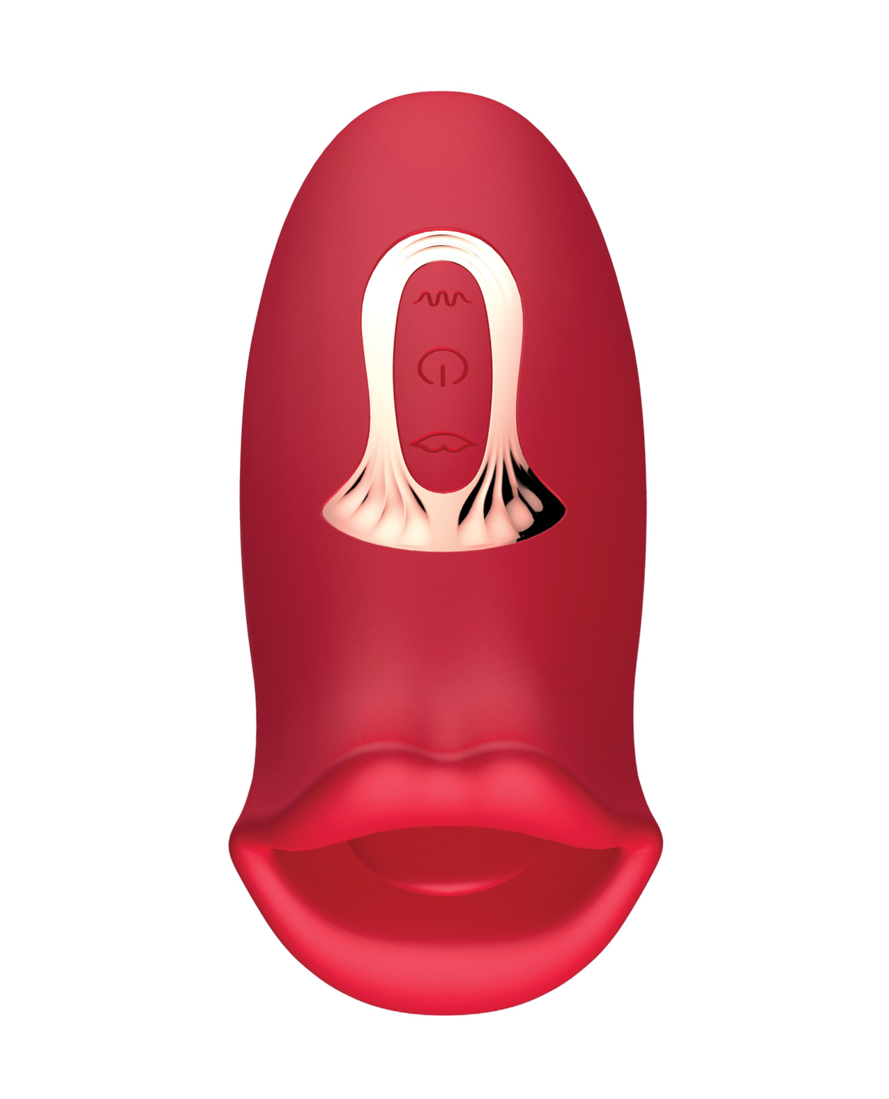 Big Bite Mouth Vibration & Biting mouth shaped masturbator in Red