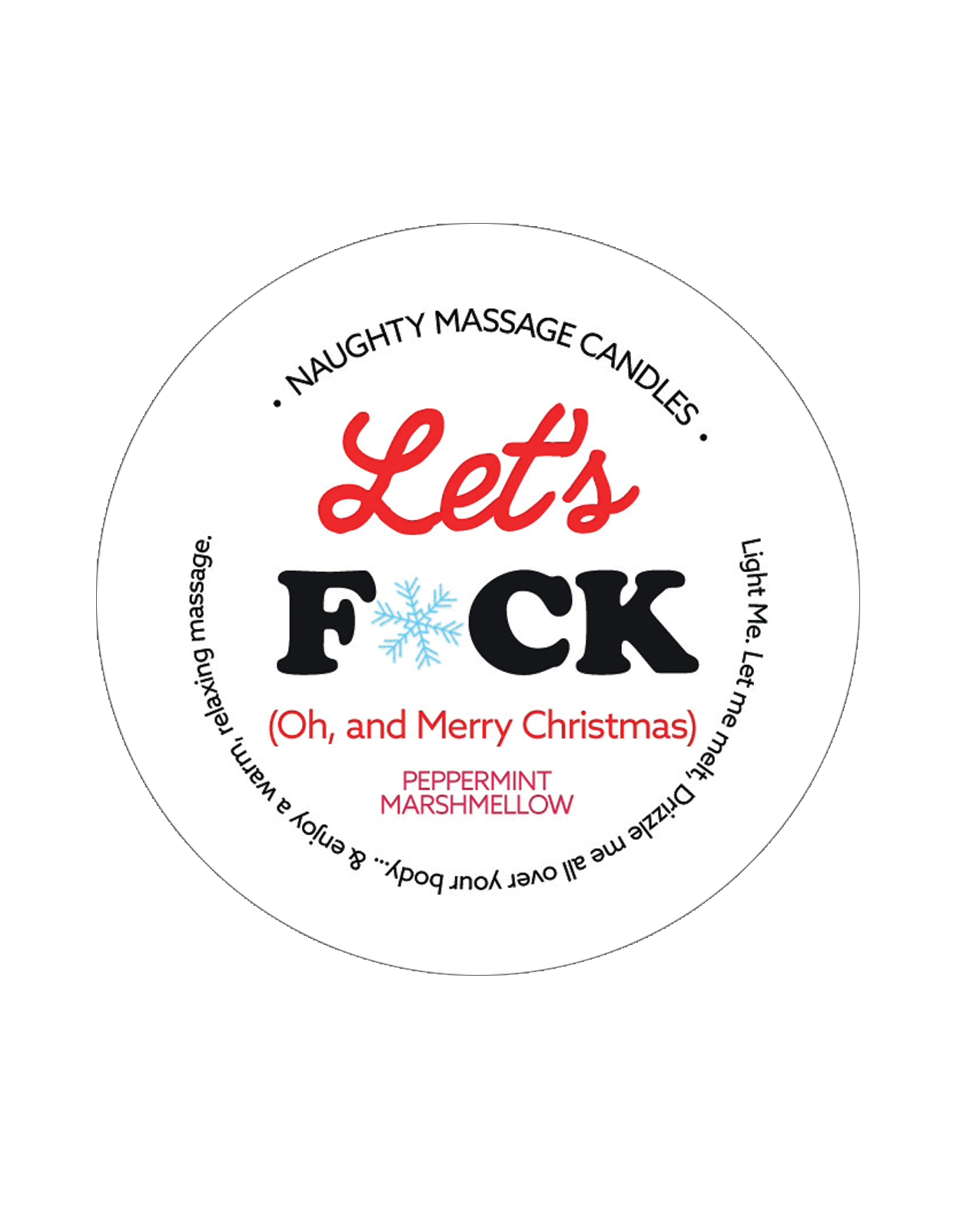 Kama Sutra Mini Massage Holiday Candle - 1.7 oz Let's Fuck
