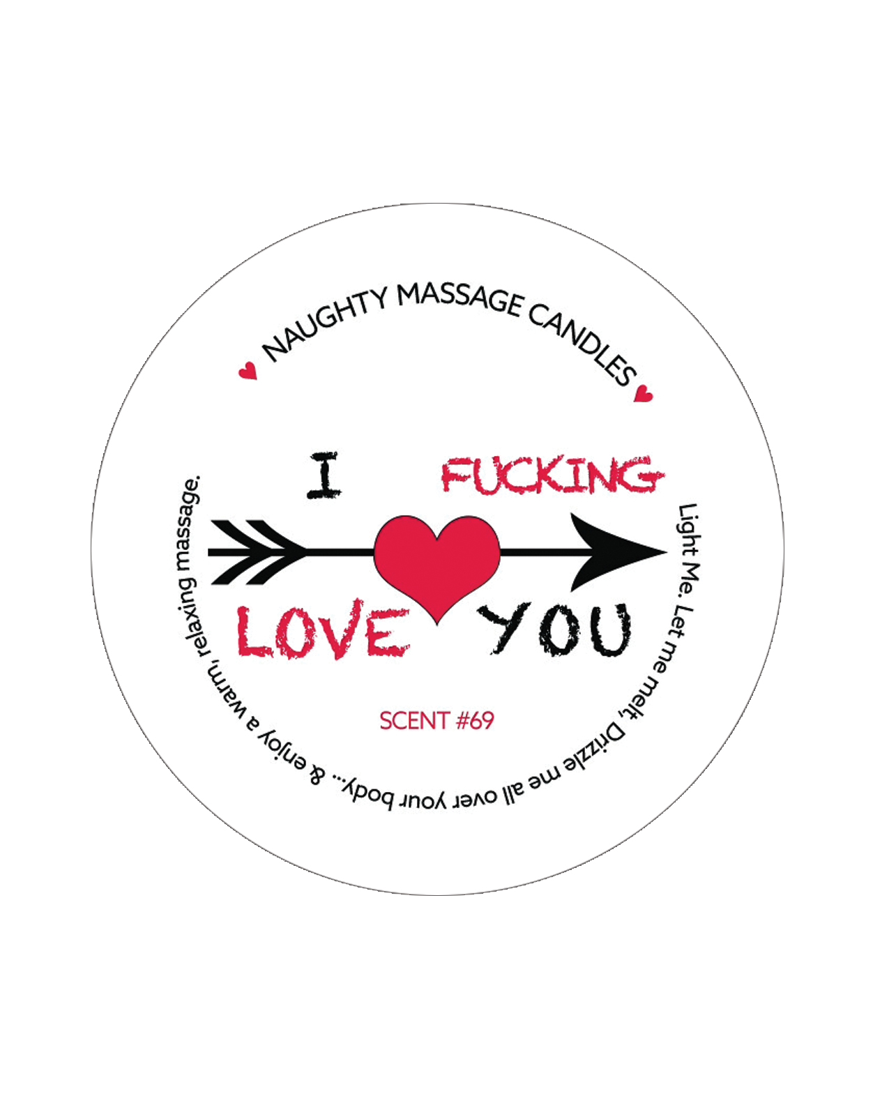 Kama Sutra Mini Massage Valentines Candle - 1.7 oz I Fucking Love You