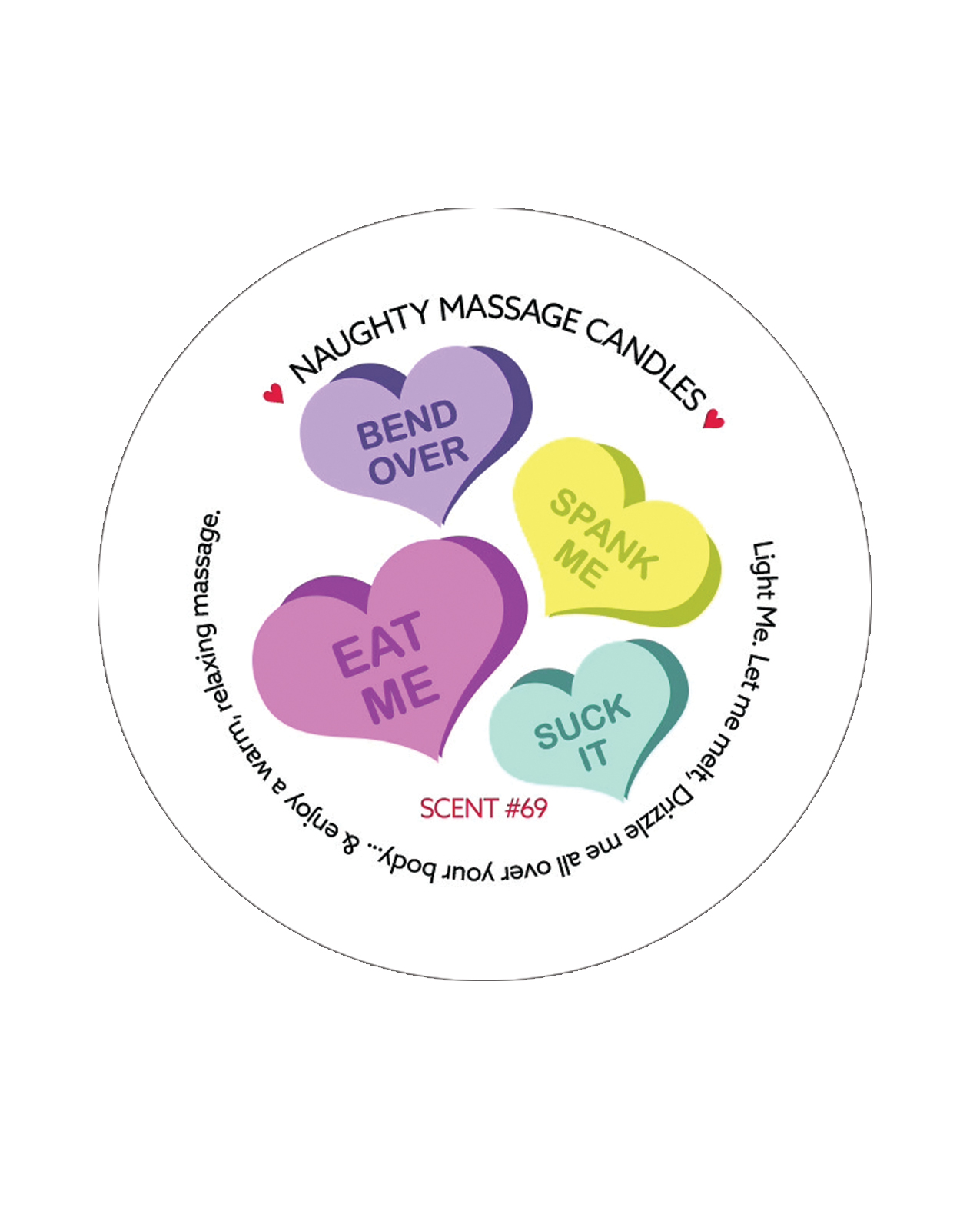 Kama Sutra Mini Massage Valentines Candle - 1.7 oz Mini Hearts