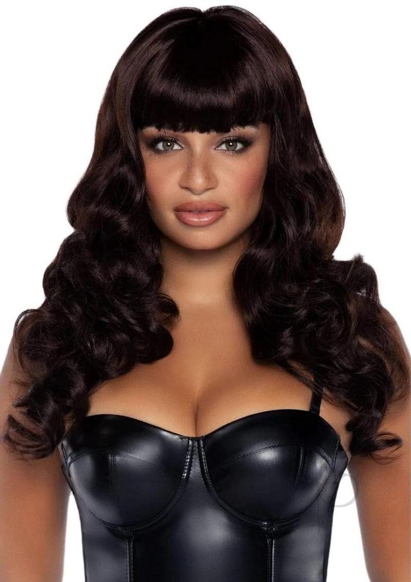 Misfit Long Wavy Bang Wig O/S Brown