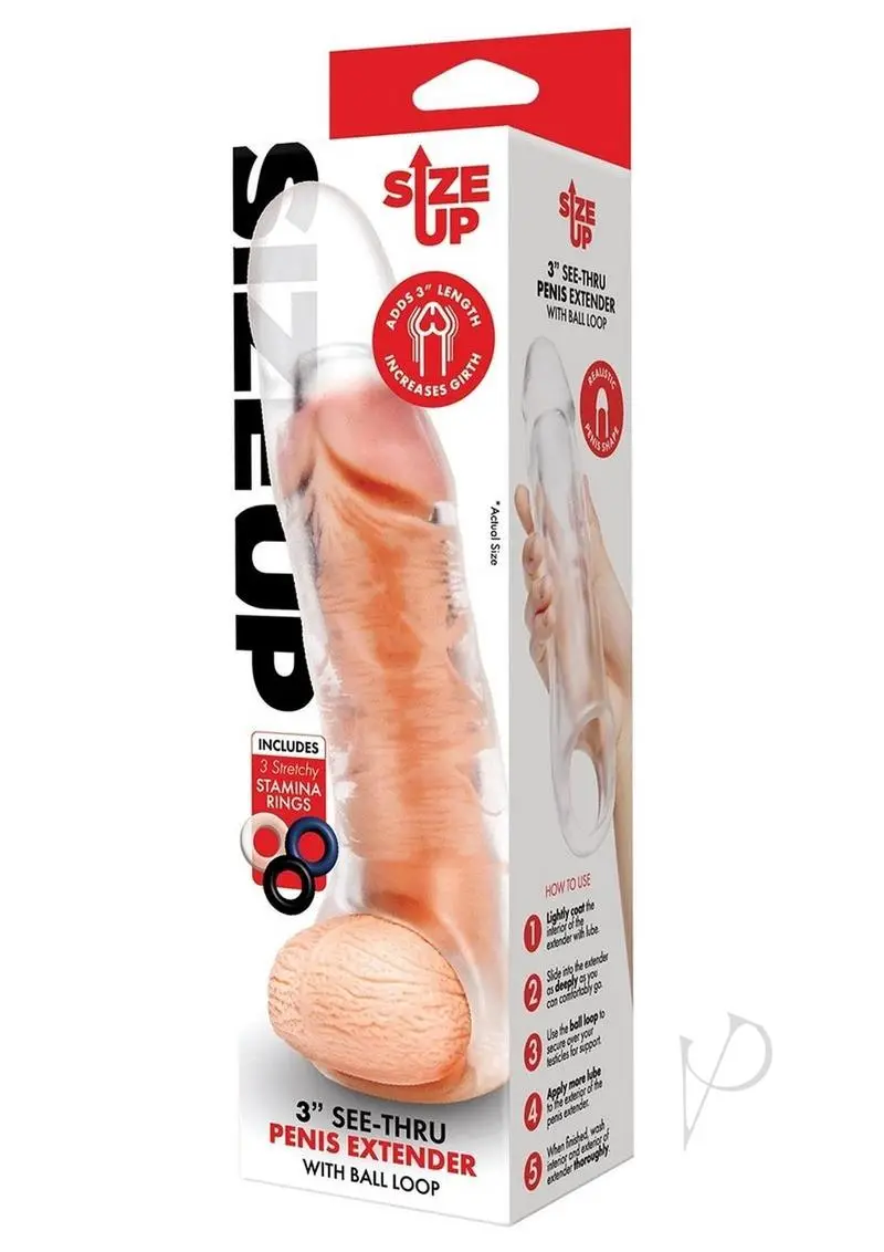 Size Up Clear View Penis Extender Xtra-Girth 3"