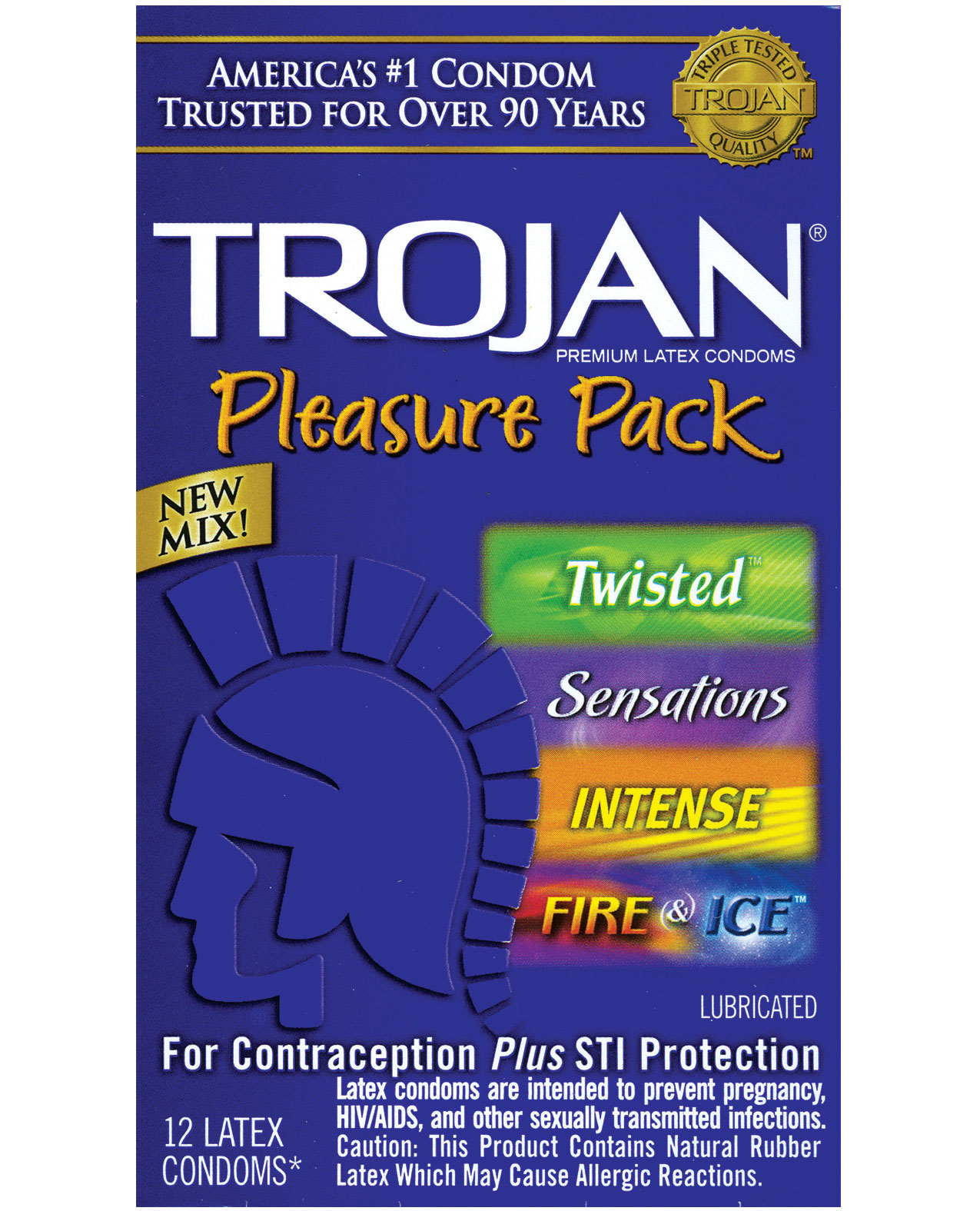 Trojan Pleasure Condoms - Assortment Box of 12