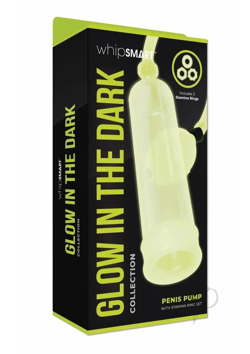 Whipsmart Glow in the Dark Penis Pump Cock Ring Set