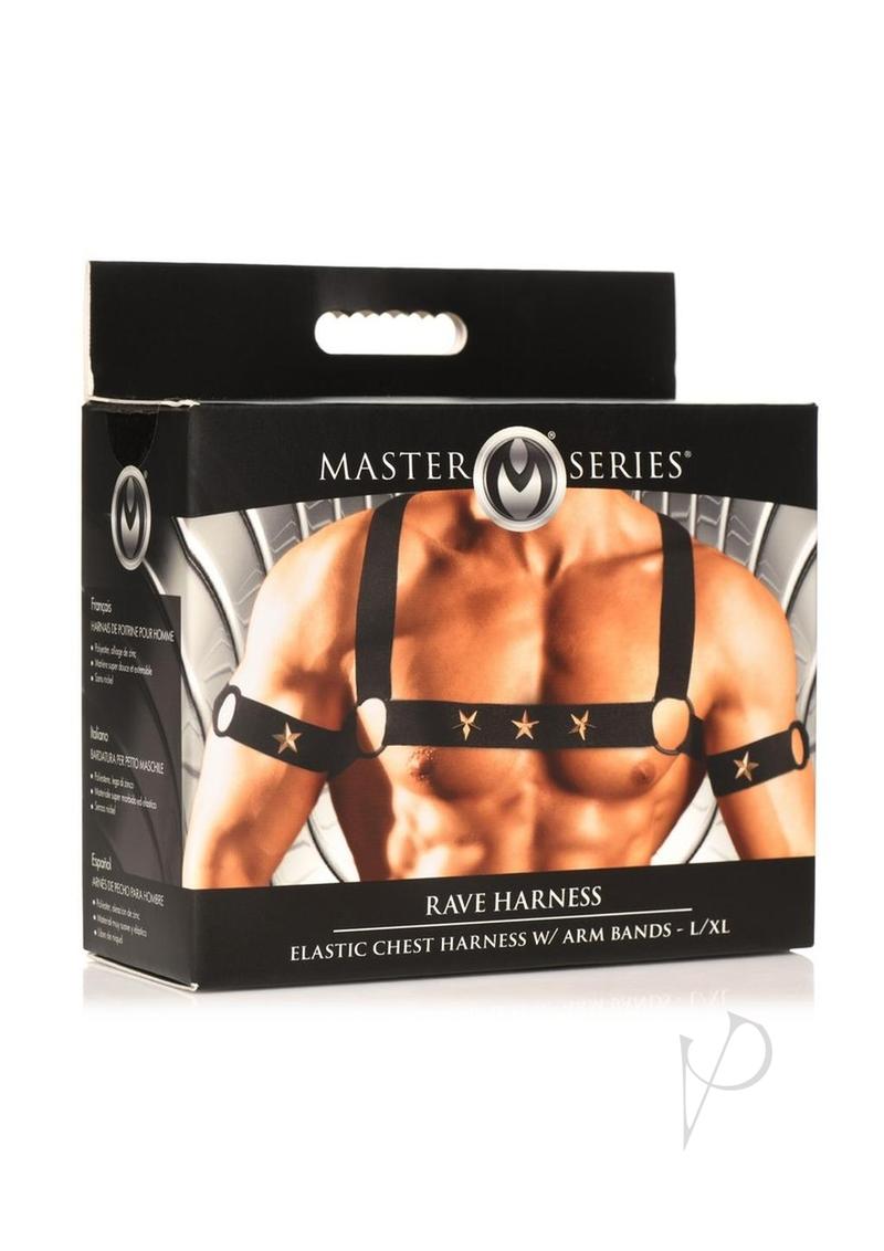 Master Series Rave Chest Harness Large / XL - Black / Gold