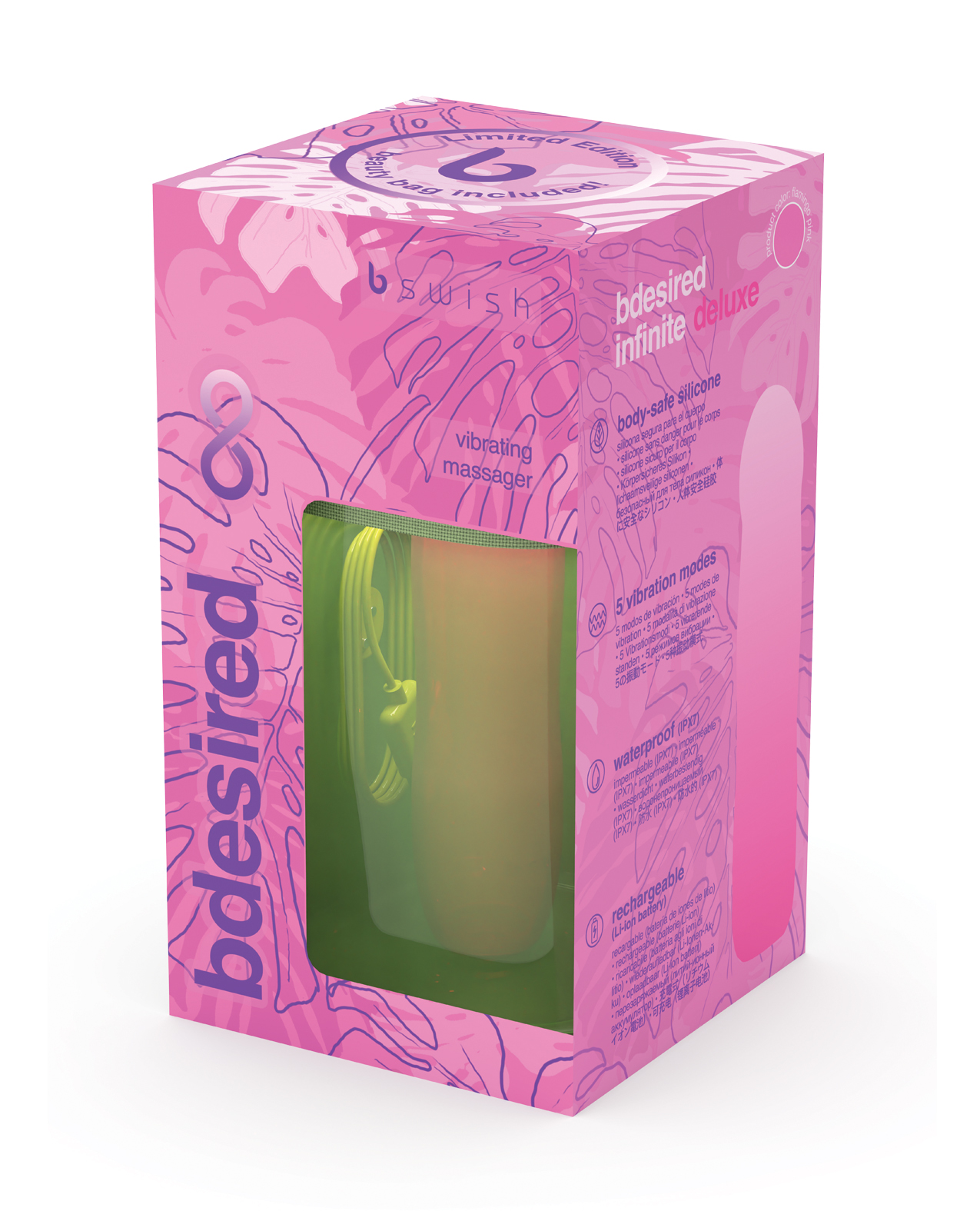 Bdesired Infinite Deluxe Limited Edition Flamingo Vibrator - Pink