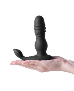 Jaden Thrusting Prostate Massager Vibrating Butt Plug Anal Sex Toy in Hand